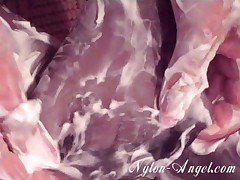 Angels hot Pussy Shaving in black reinforced Nylons ~* http://www.Nylon-Angel.com *~